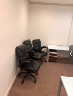 Comfortable black office chairs with armrests. 40$ each brand new