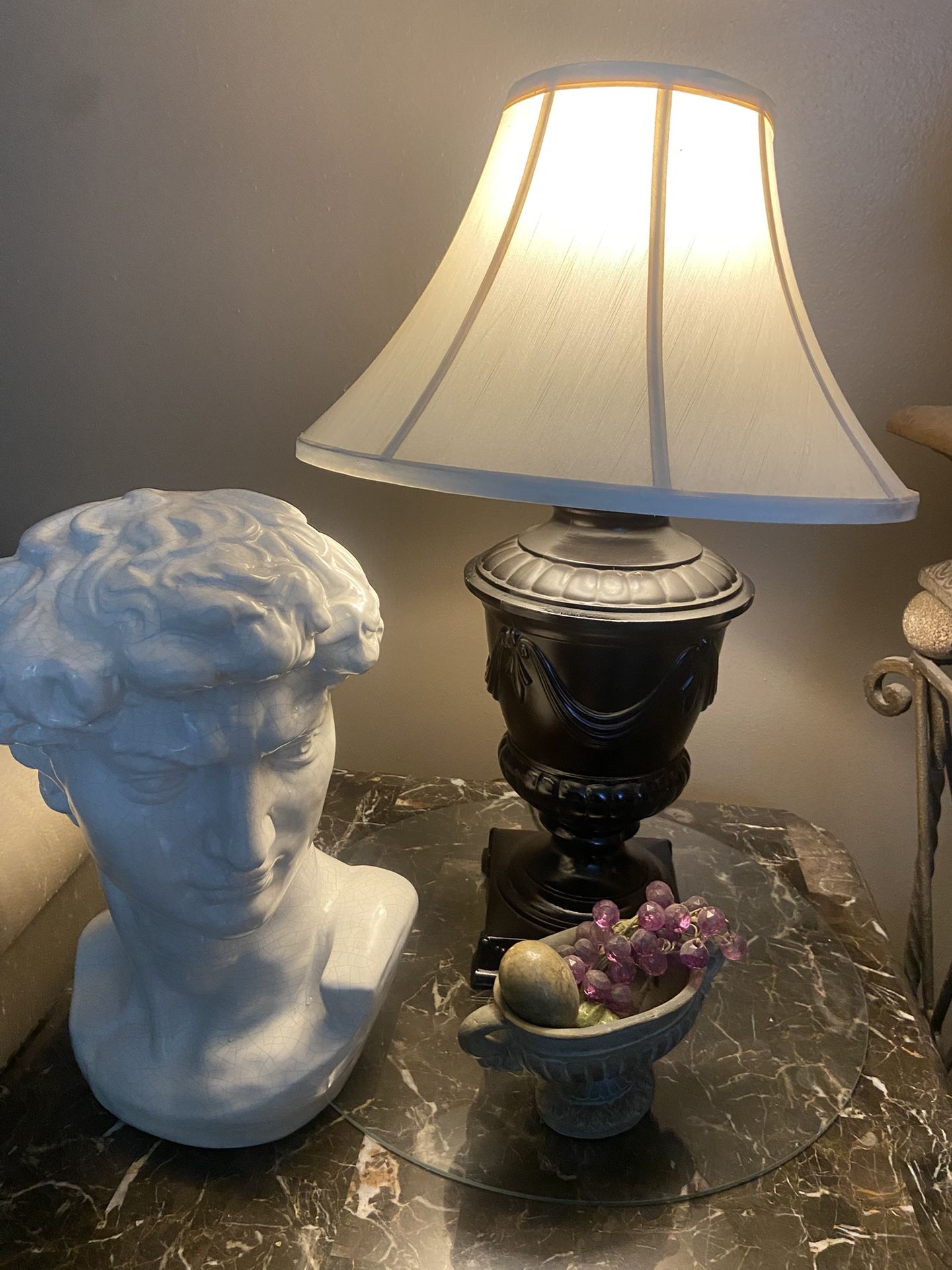 Lamp (Roman/Mediterranean era), Cesar’s Bust, Mediterranean picture All this for only $55 Separate will be: Lamp-  $25 Cesar’s bust-$35 Picture- $15 -