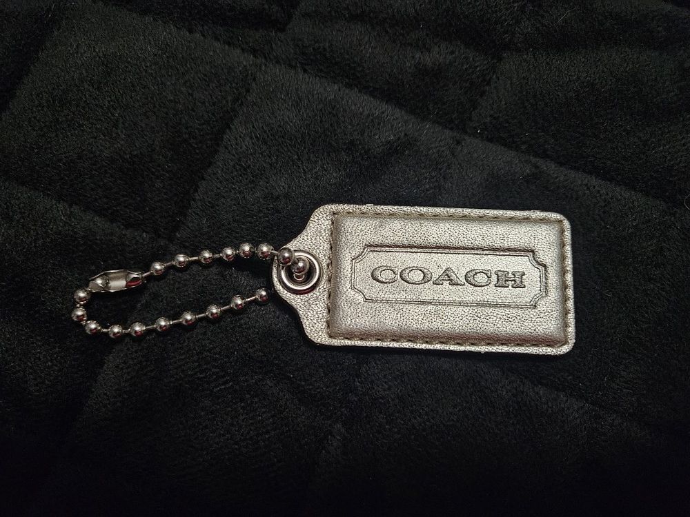 Pre-loved Coach Silver Keychain Tag