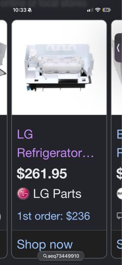 OEM LG Fridge Craft Ice Maker