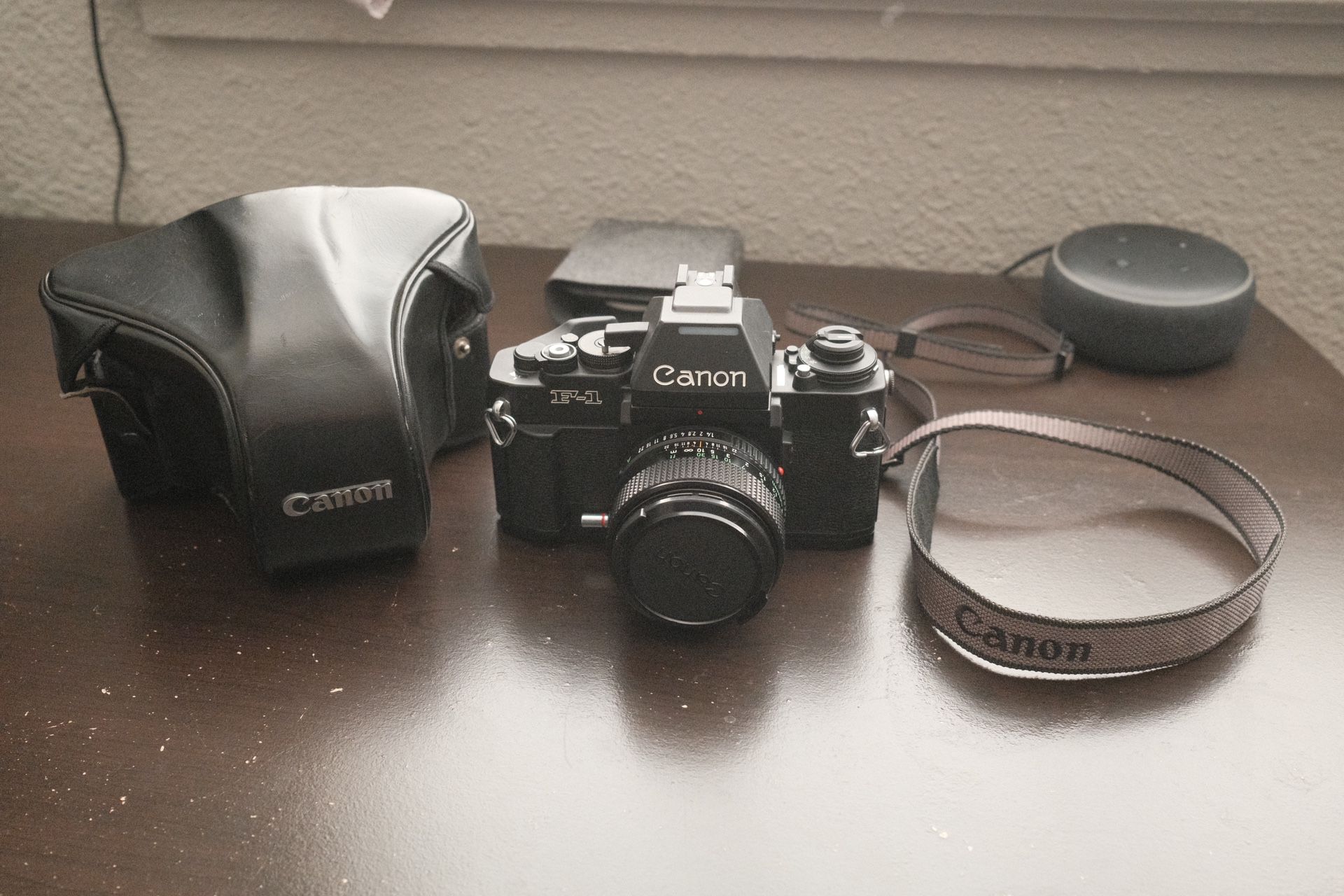 Canon F1 NEW (Film Camera) w/ Lens, Case, Strap