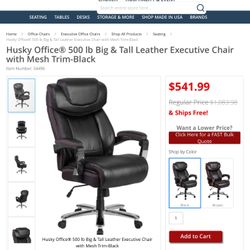 New Fabric Executive Office Chair 500 LB Weight Capacity (delivery available, read details) 