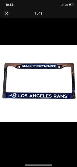 NFL Los Angeles Rams Season Ticket Member Car Truck Chrome License Plate Frame