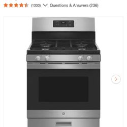 GE 30 in. 4.8 cu. ft. Freestanding Gas Range in Stainless Steel