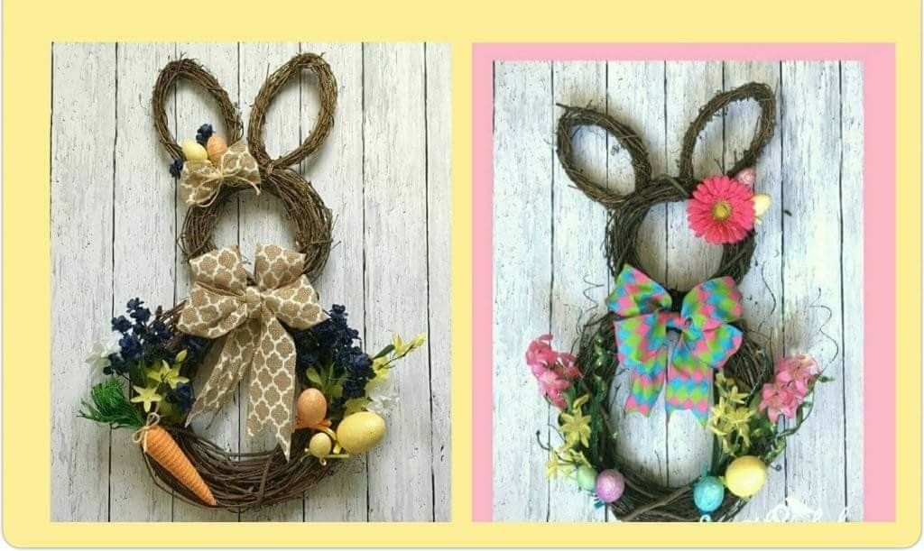 Easter bunny wreath kit