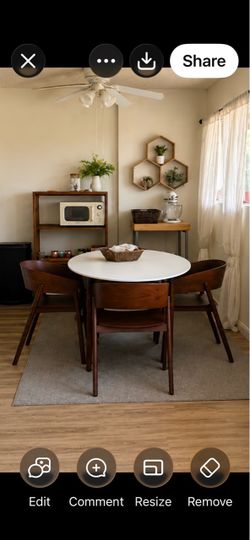 Oval Mid Centry Table & 4 Matching Chairs