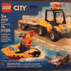 LEGO City Beach Rescue ATV 60286 Building Kit (79 Pieces)