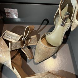 Inc Light Brown Bow High Heels