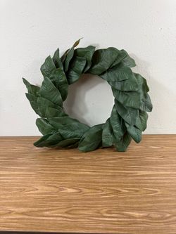 Faux Magnolia Leaf Wreath