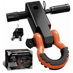 45,000 Lbs Break Strength Heavy Duty Receiver Towing Kit for Off-Road Vehicle Recovery