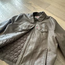 Brown Leather Levi’s Jacket