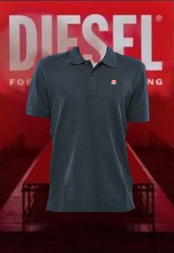 Diesel polo Smith with patch logo Navy US L