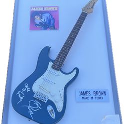 Electric Guitar Signed By James Brown