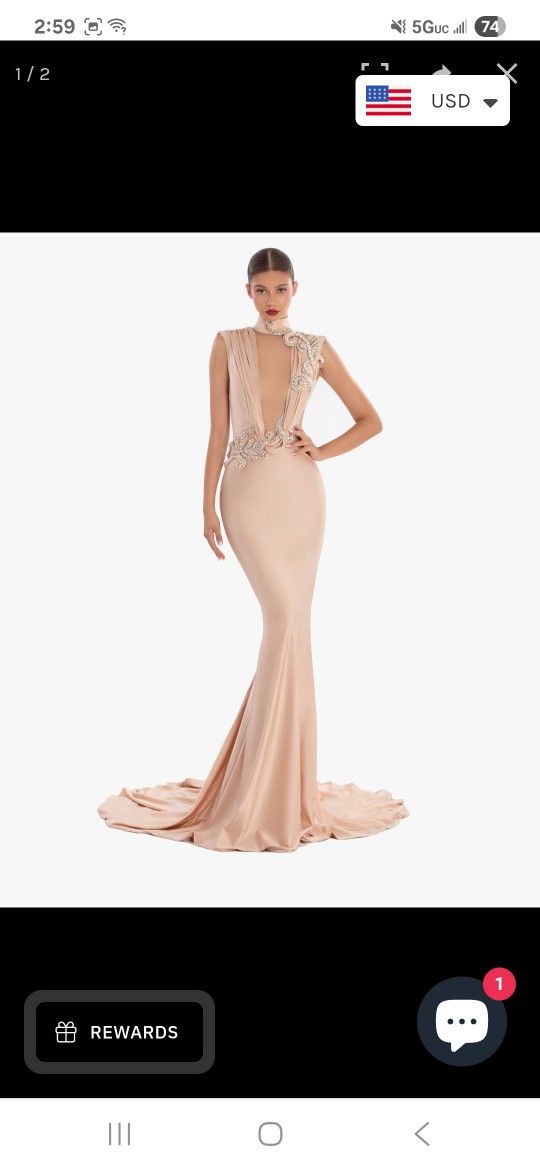 ALBINA DYLA DRESS - SANDSTONE ELEGANCE SIZE 4