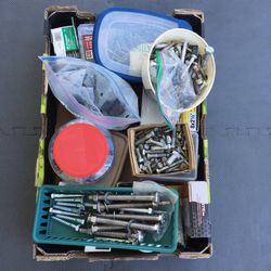 Huge Lot 50+ Pounds of Screws, Fasteners, Bolts, Etc