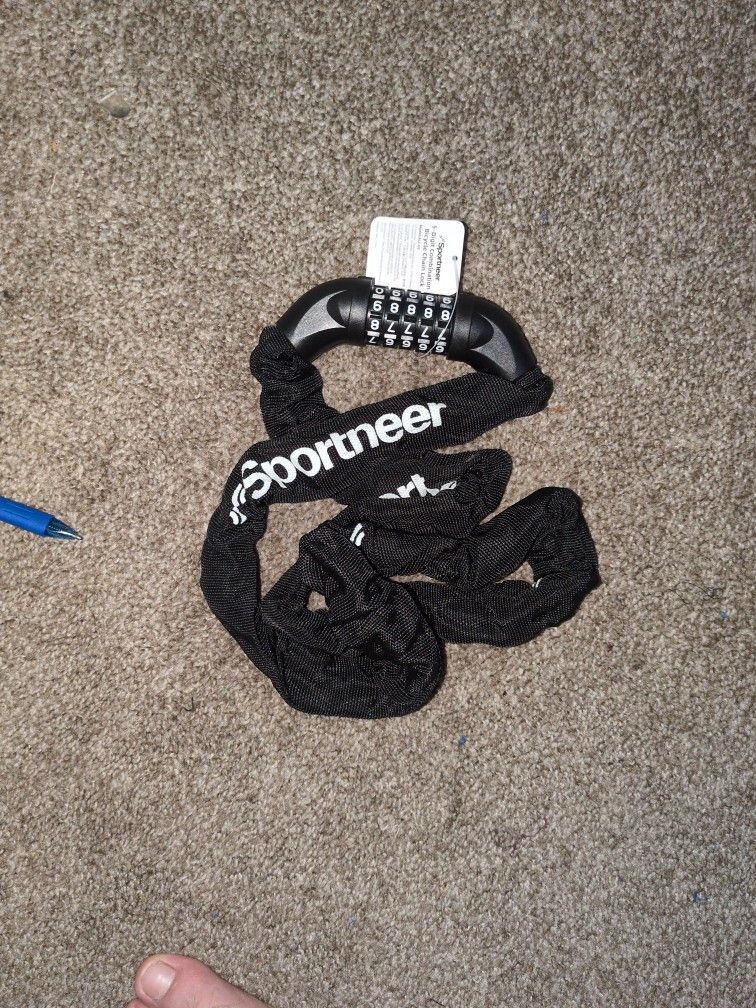 Sportneer Bike Lock: 5 Digit Combination High Security Anti Theft Bike Chain Lock - 3.2/3.6/4ft Heavy Duty Keyless Bicycle Lock for Bike, Motorcycle, 