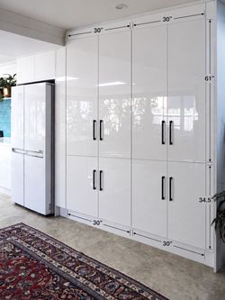 Glossy White Full Height Cabinets