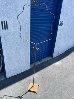 Vintage birdcage holder stand antique iron