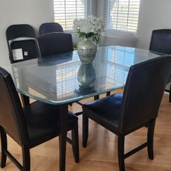 Furniture - Couch, Love seat, Dining Table And Gliding Chair 