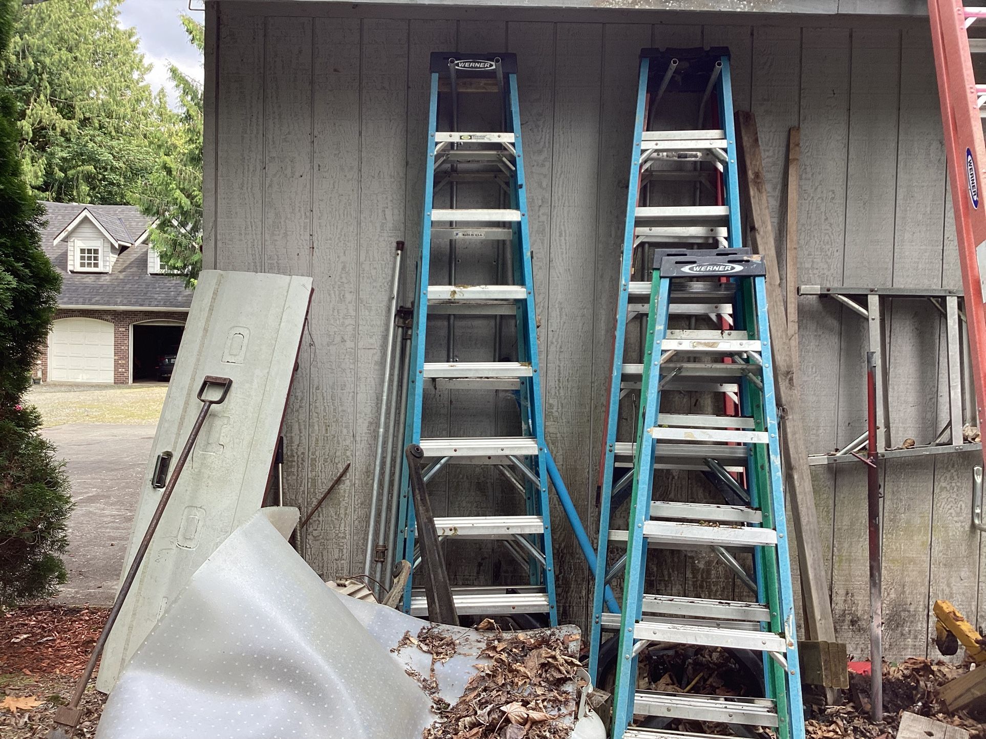 Ladders For Sale 3 Six Foot, 3 Eight Foot And 1 Ten Foot