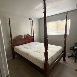 Solid Cherry four poster RiceQueen Bed 