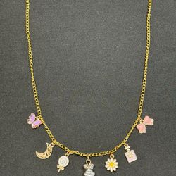 Charms Neklace For Women Girls Stainless Steel