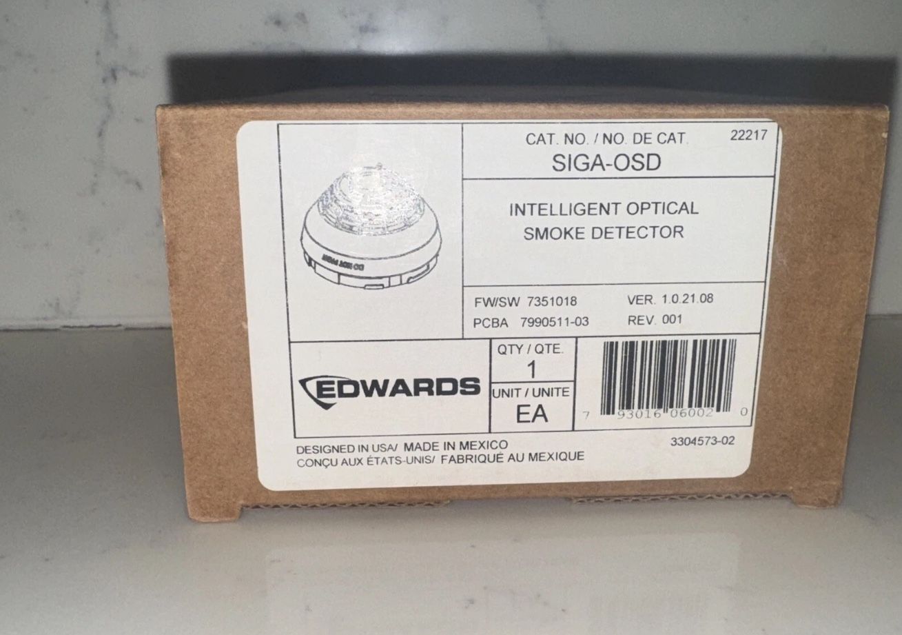 Edwards SIGA-OSD INTELLIGENT OPTICAL SMOKE DETECTOR