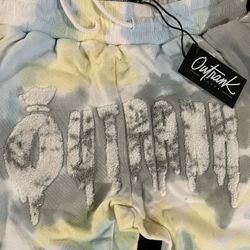 Outrank Mens Tie Dye Fleece Joggers Size M