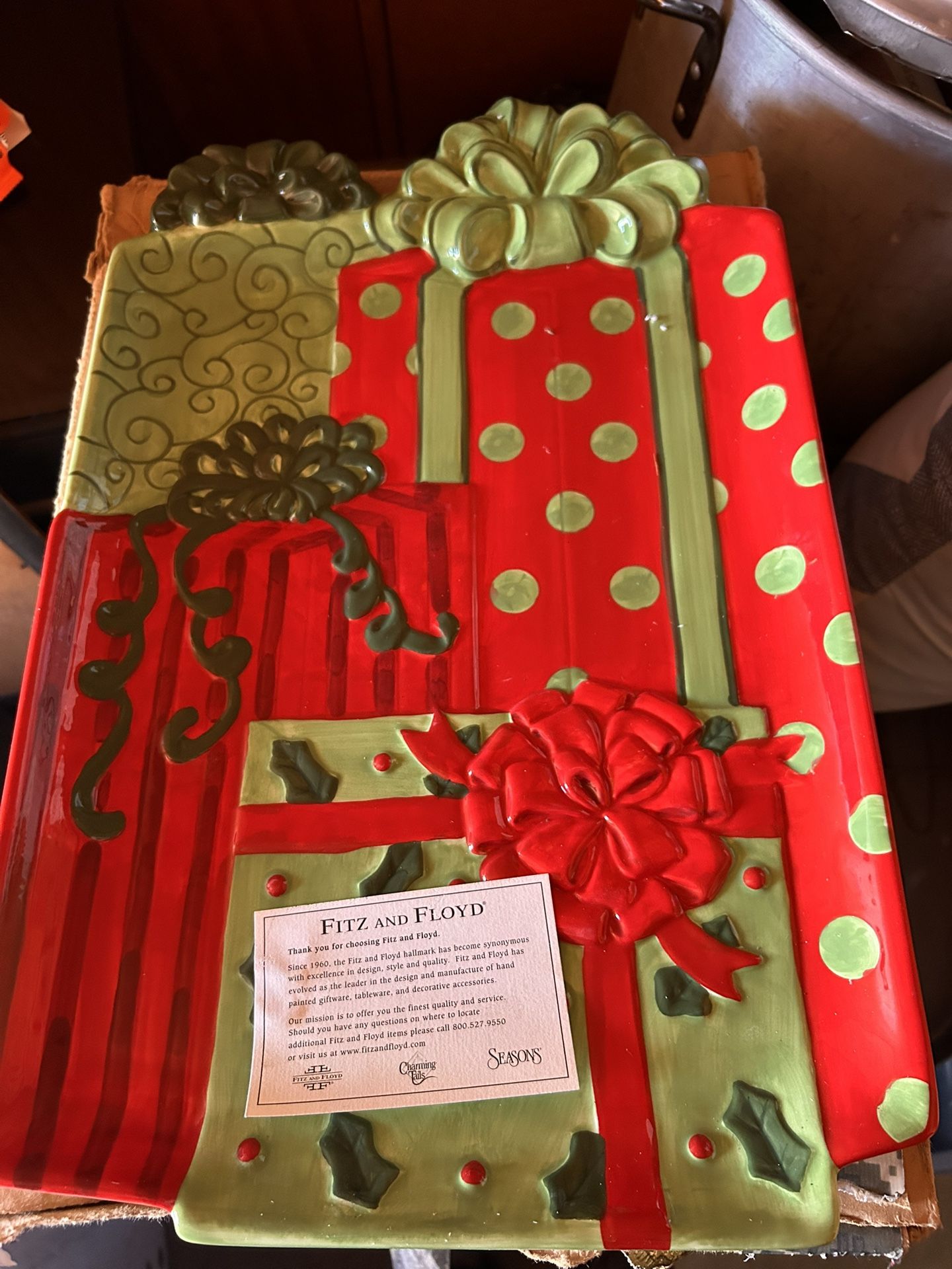 Fritz And Floyd Kringle Christmas Serving Tray