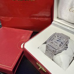 VVS D Color diamond Cartier Santos