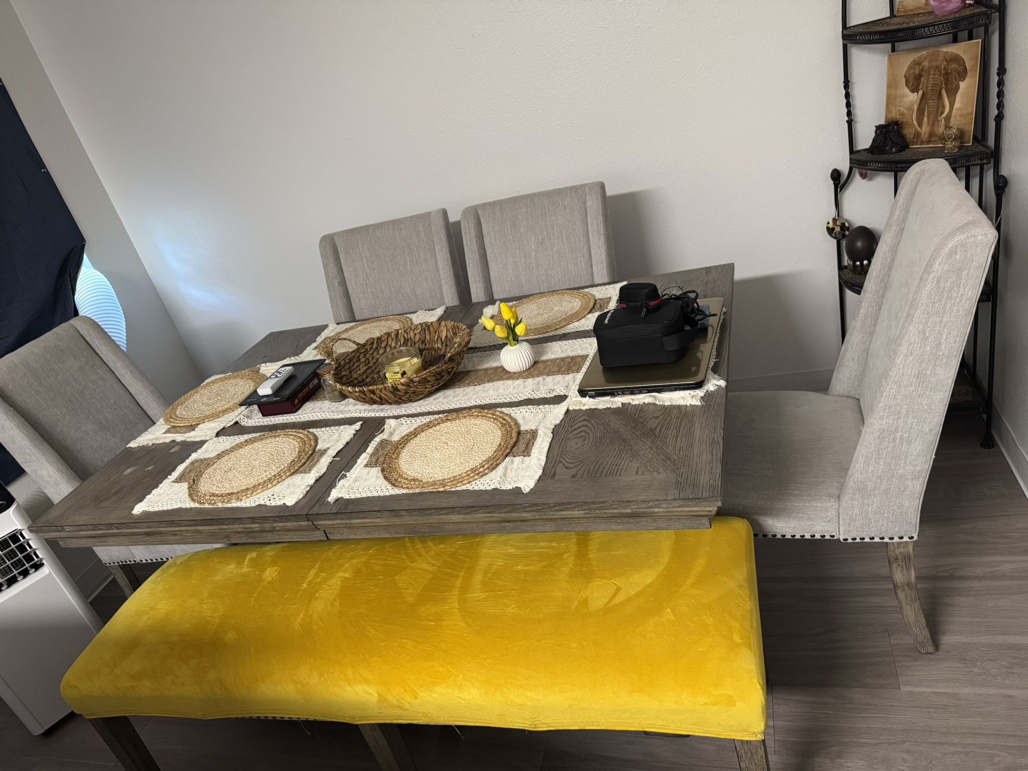 Table With 4 Chairs & Bench