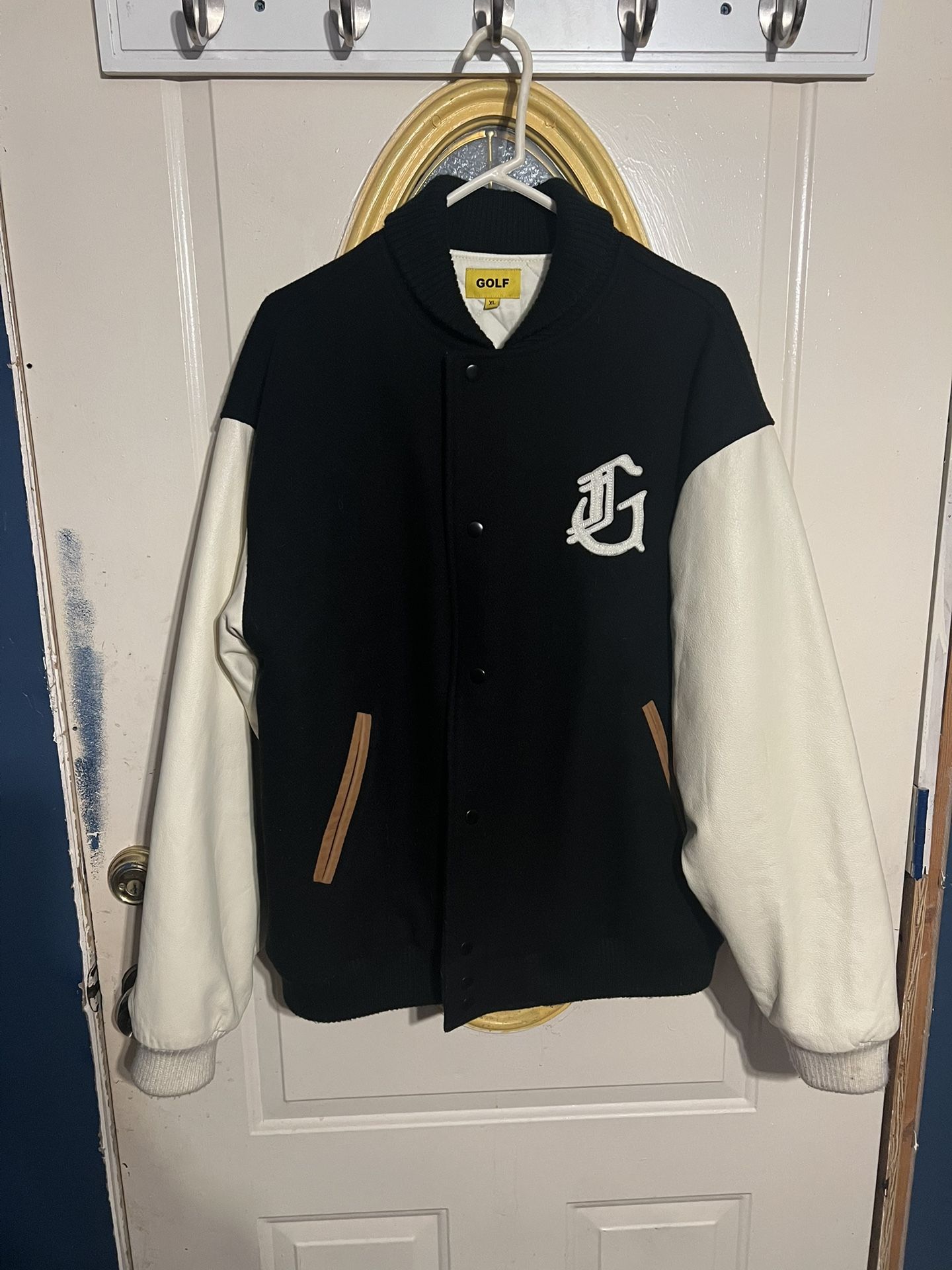 WOOL G LETTERMAN JACKET by GOLF WANG
