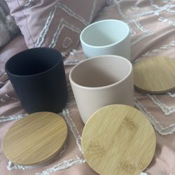 Ceramic Holders Pink, White, Black 