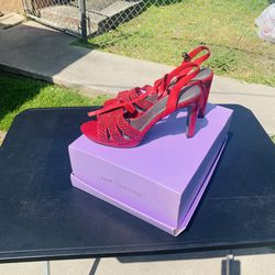Red  High Heel Shoes Size 9