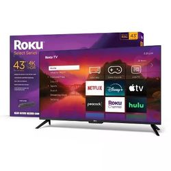 onn 43” Class 4K LED Roku Smart Television HDR