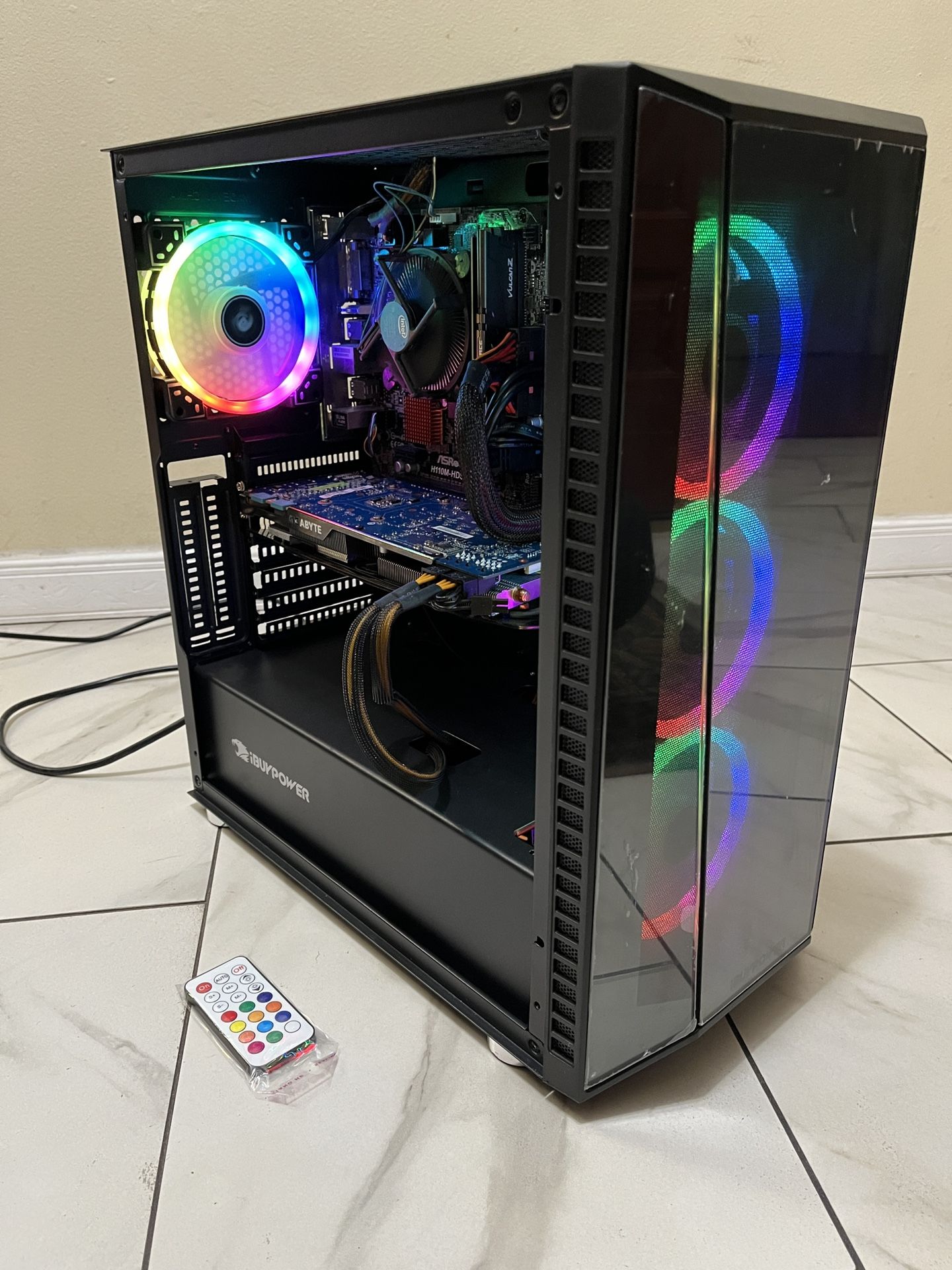 🖥️ Budget ARGB Gaming PC – GTX 680, Intel Core i5, 16GB RAM, 128GB SSD+1TB HDD, with RGB Remote 🔥
