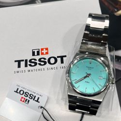 TISSOT PRX 35MM SILVER/ICE BLUE NWT