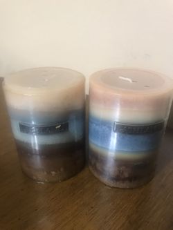 Candle blue and brown for decoration