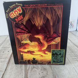 The Great Dragon Glow in the Dark 550 Piece Puzzle Donato Giancola 24x18 Sealed