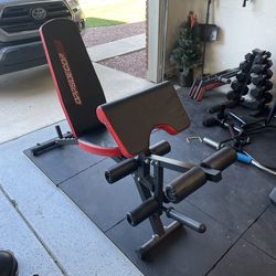 Adjustable Bench With Leg Extension/Curl