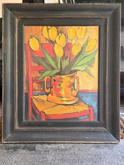 Framed Yellow Tulips Still Life Print