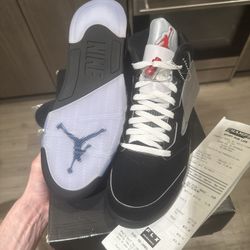 Reimagined Black Metallic 5’s Size 9