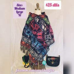 Mañanitas Mariposas, Ponchos, Capas De chiapas 