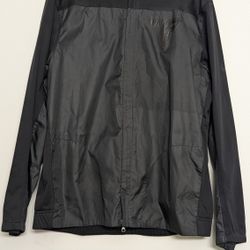 Nike Shield Golf Lightweight Windbreaker Black Men's L Full Zip Athletic Customized FLAW