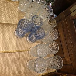 Vintage Indiana Glass  Whitehall Cubist Water Footed 6 Inch