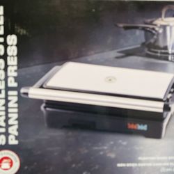 Stainless steel panini press NEW