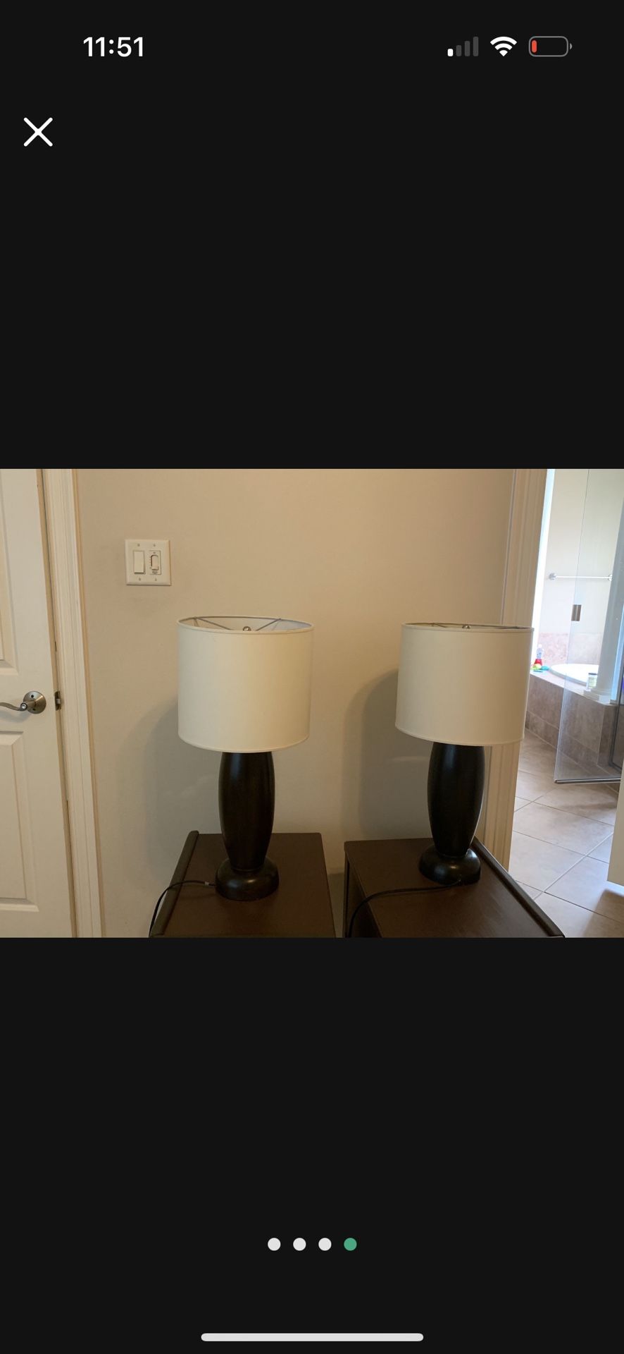 2 Solid Wood End Tables
