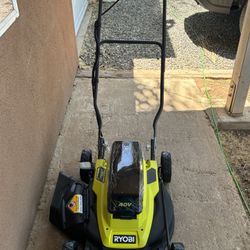Ryobi 40V 18 in. 2-in-1 Cordless Battery Walk Behind Push Lawn Mower with 6.0 Ah Battery and Charger