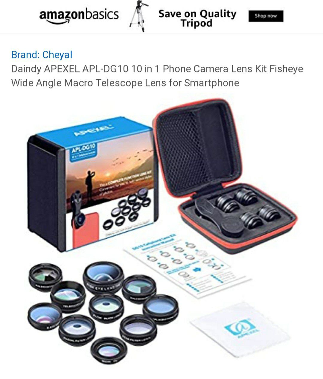 DG10 Cellphone Lens Kit