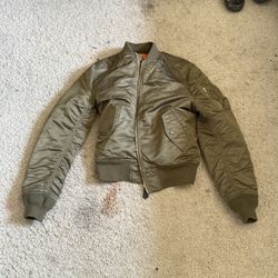 Alpha Olive Green Bomber Jacket